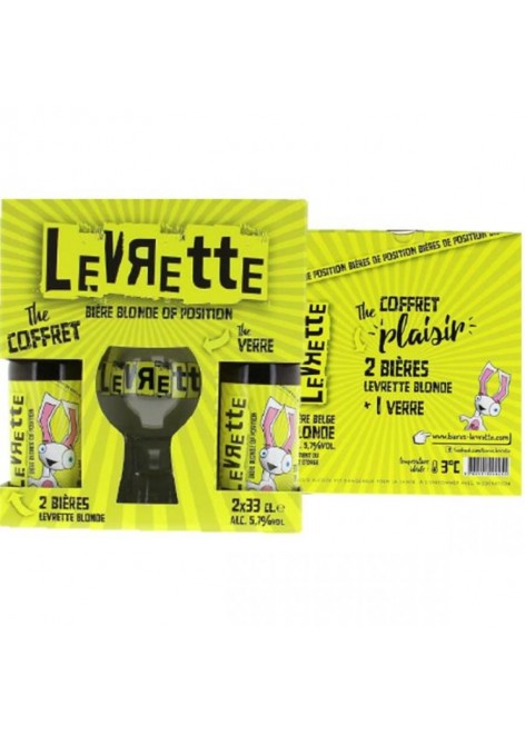 COFFRET LEVRETTE BLONDE 2*0.33L + 1 VERRE