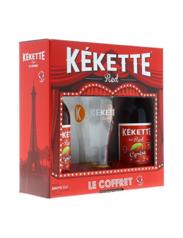 COFFRET KEKETTE RED CERISE 2*33CL + 1 VERRE